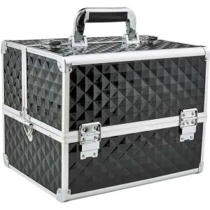 Black Large Cosmetic Train Case - Storage &amp; Organizer for Nail Tools &amp; Cosmetics - Each