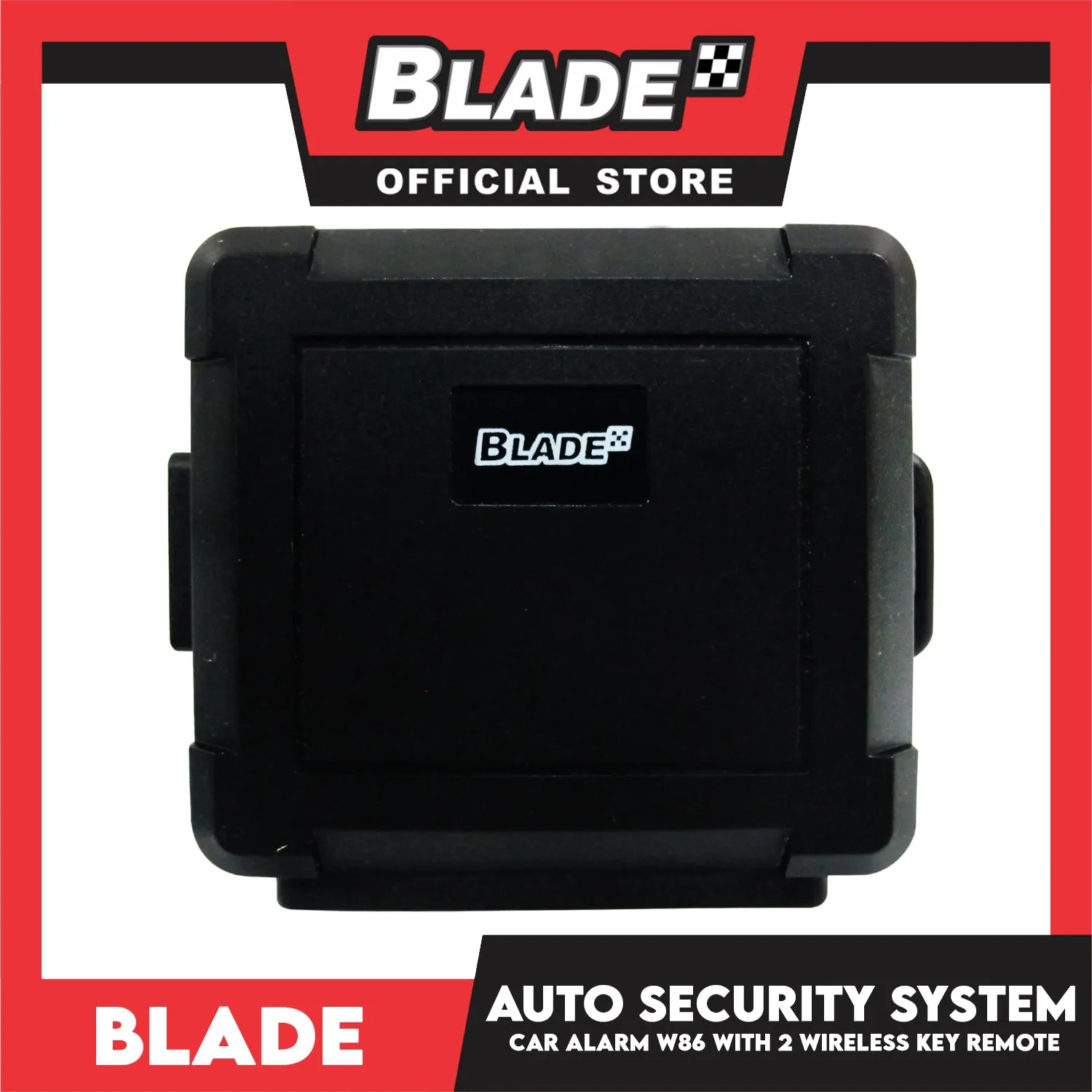 Blade Car Alarm W86 Auto Security Keyless Entry System with 2 Remote Controls & Siren Sensor- 12V Universal Remote Auto Door Lock/Unlock