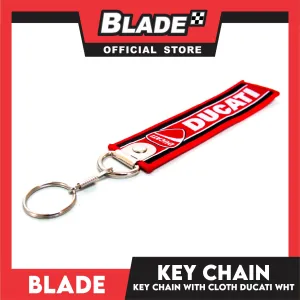 Blade Keychain Key Tag Lanyard with Metal Hook Key Ring Attachment (Ducati Design)