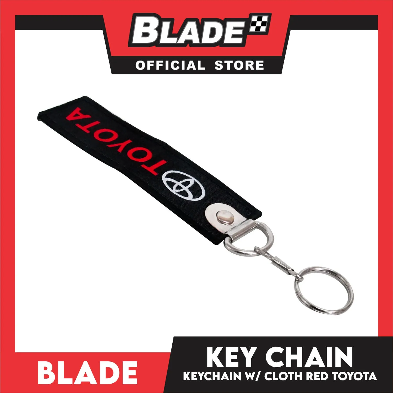 Blade Keychain Key Tag Lanyard with Metal Hook Key Ring Attachment (Toyota Design)
