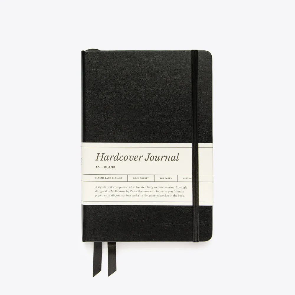 Blank Hardcover Elastic Journal - A5