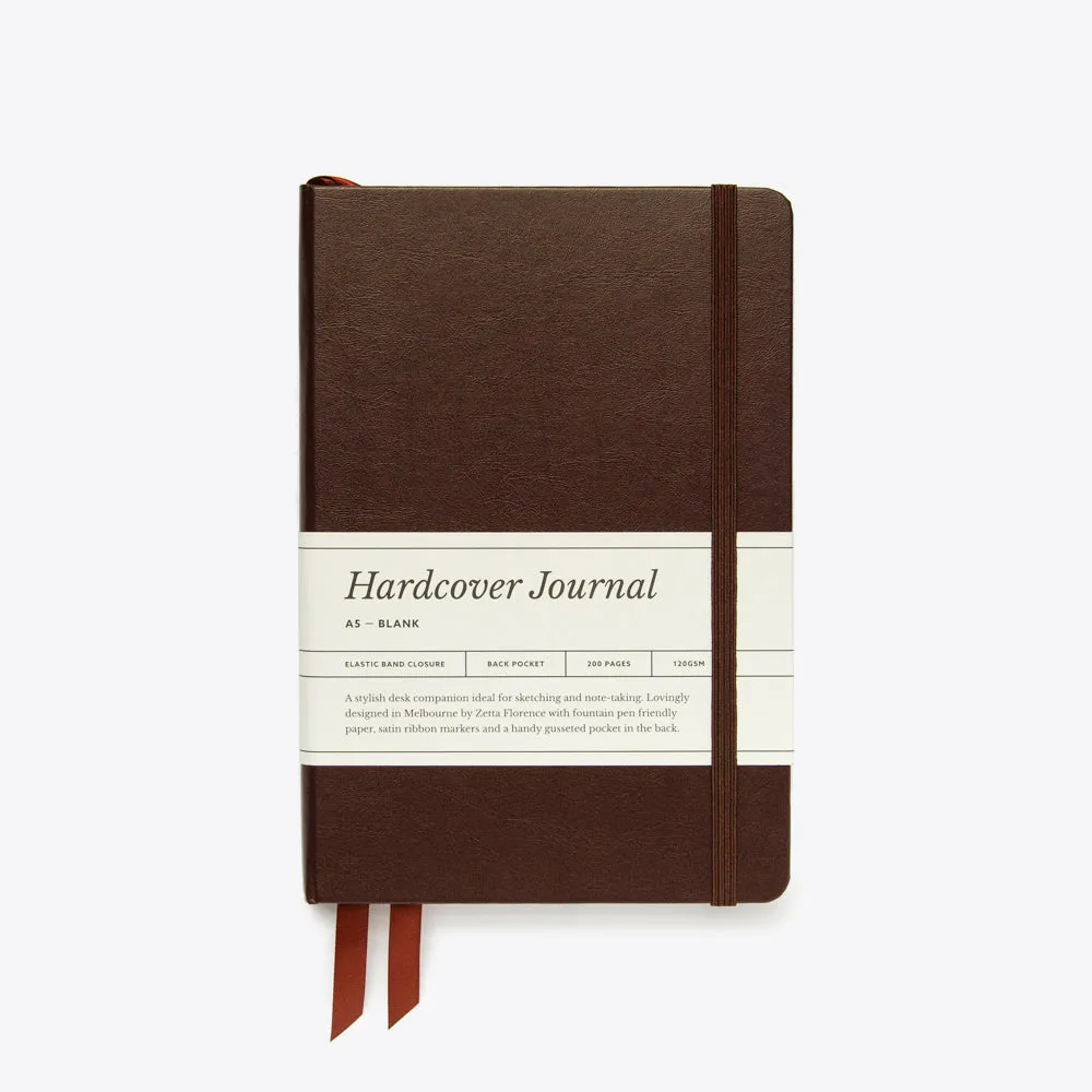 Blank Hardcover Elastic Journal - A5