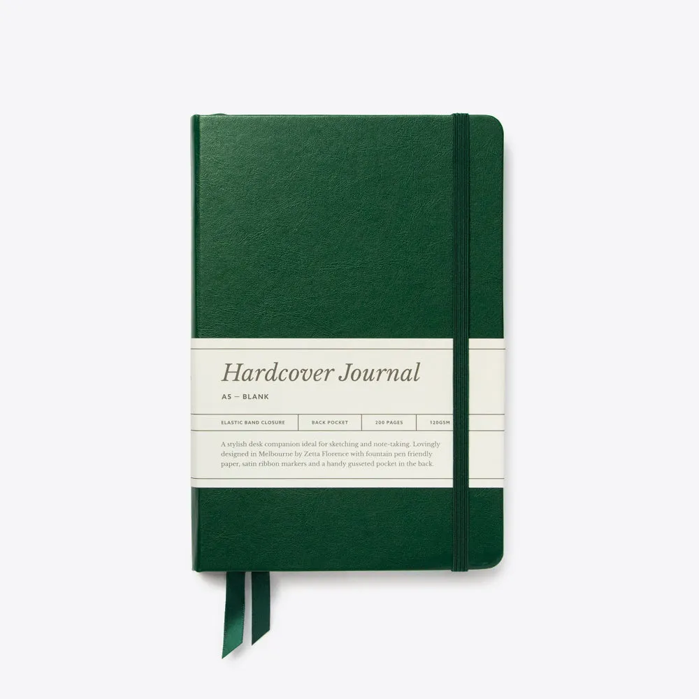 Blank Hardcover Elastic Journal - A5