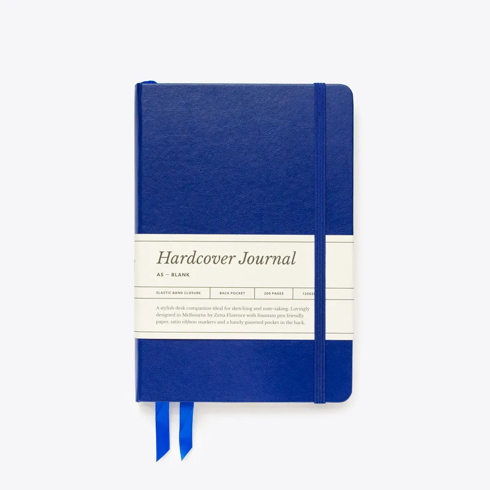 Blank Hardcover Elastic Journal - A5