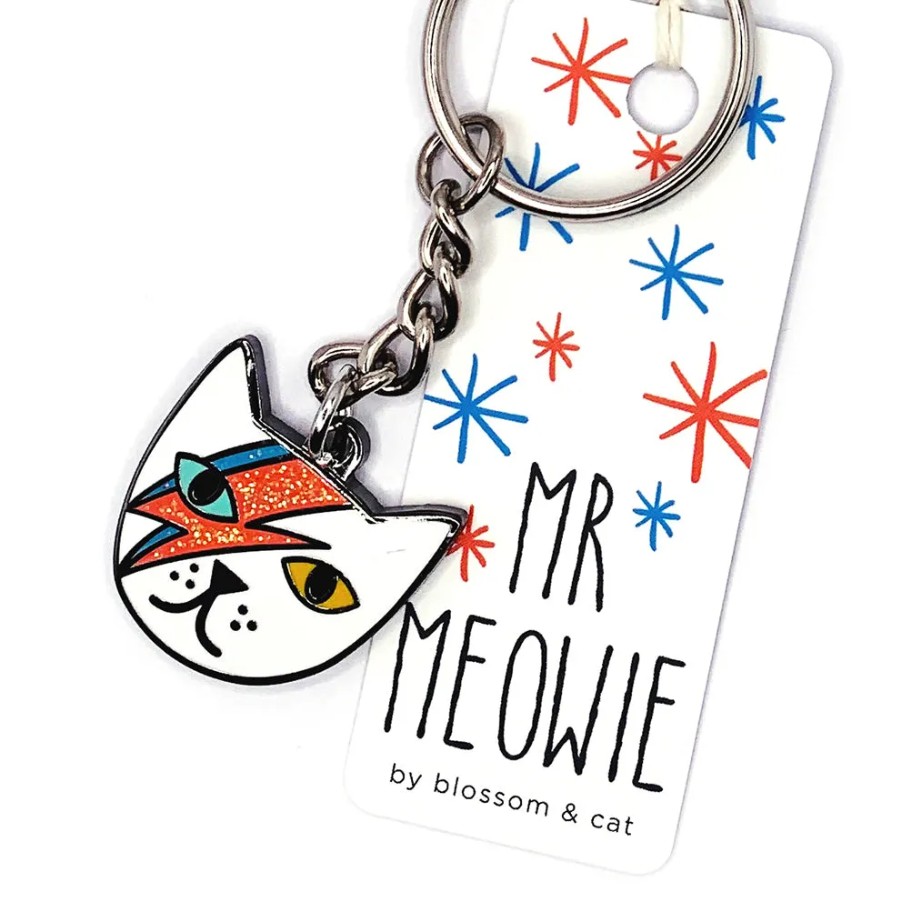 Blossom and Cat Keyring · Mr Meowie · Choose Your Colour