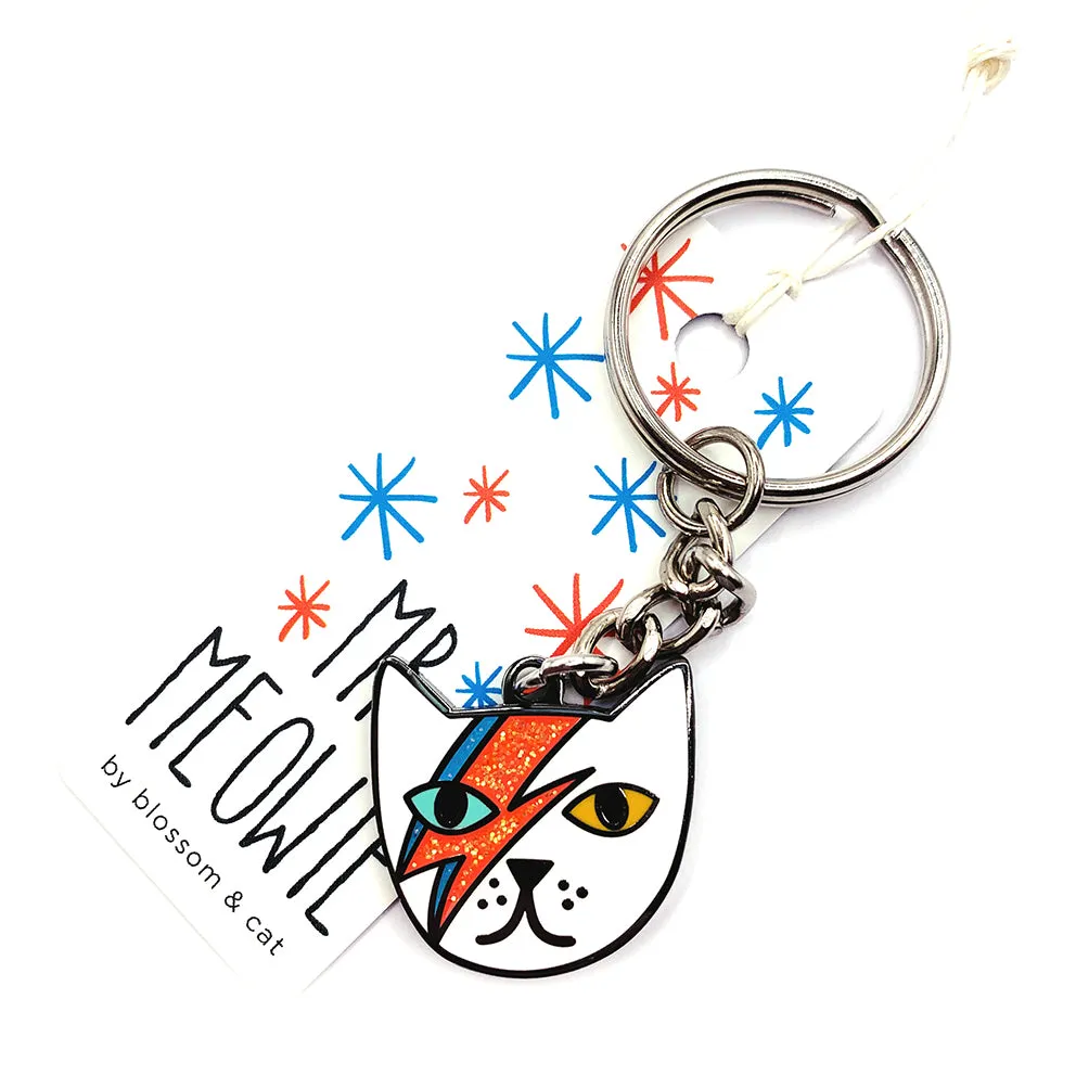 Blossom and Cat Keyring · Mr Meowie · Choose Your Colour