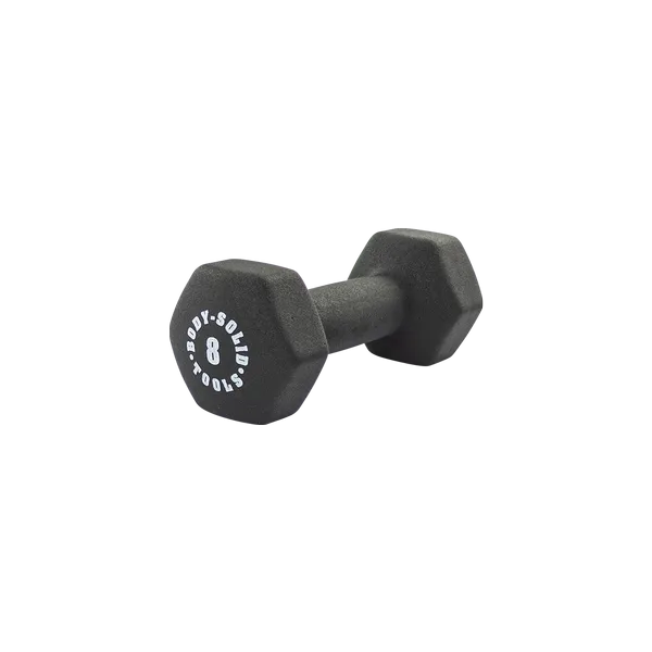 Bodysolid Black 8lb Neoprene Dumbbell