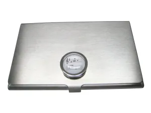 Bordered White Toned Circular Music Sheet Business Card Holder