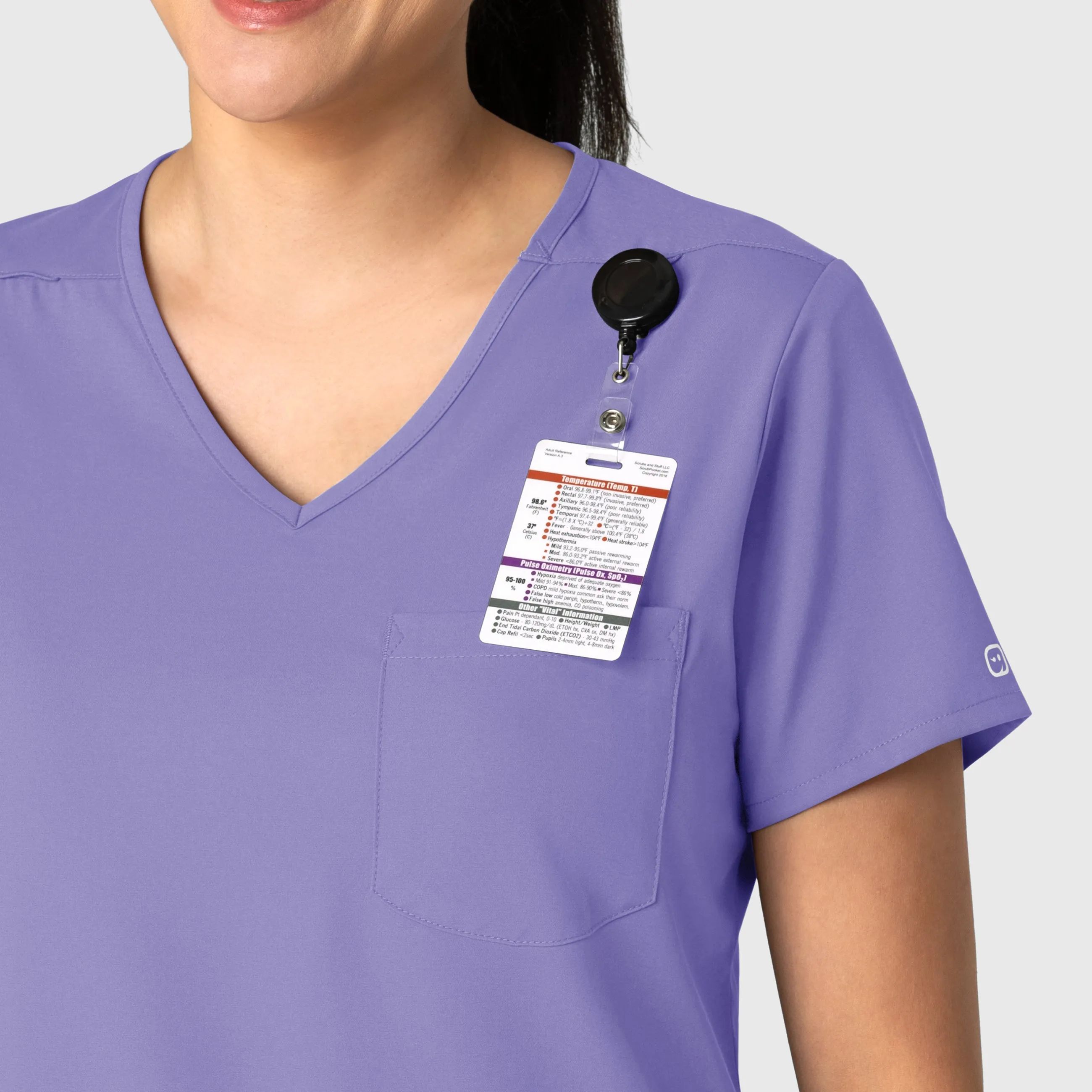 Boundless 6151 Tuck-In Scrub Top Iris Purple