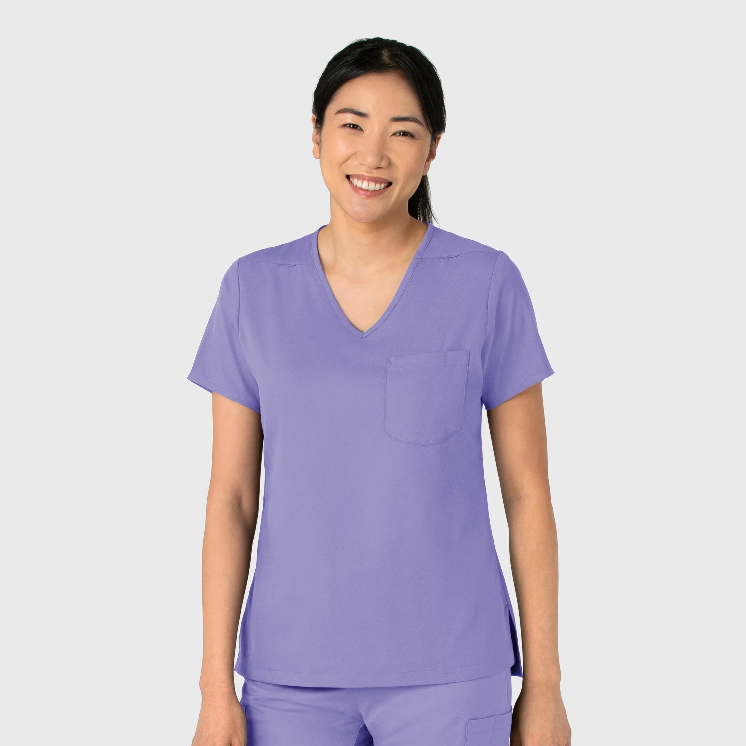 Boundless 6151 Tuck-In Scrub Top Iris Purple