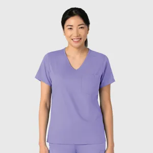 Boundless 6151 Tuck-In Scrub Top Iris Purple