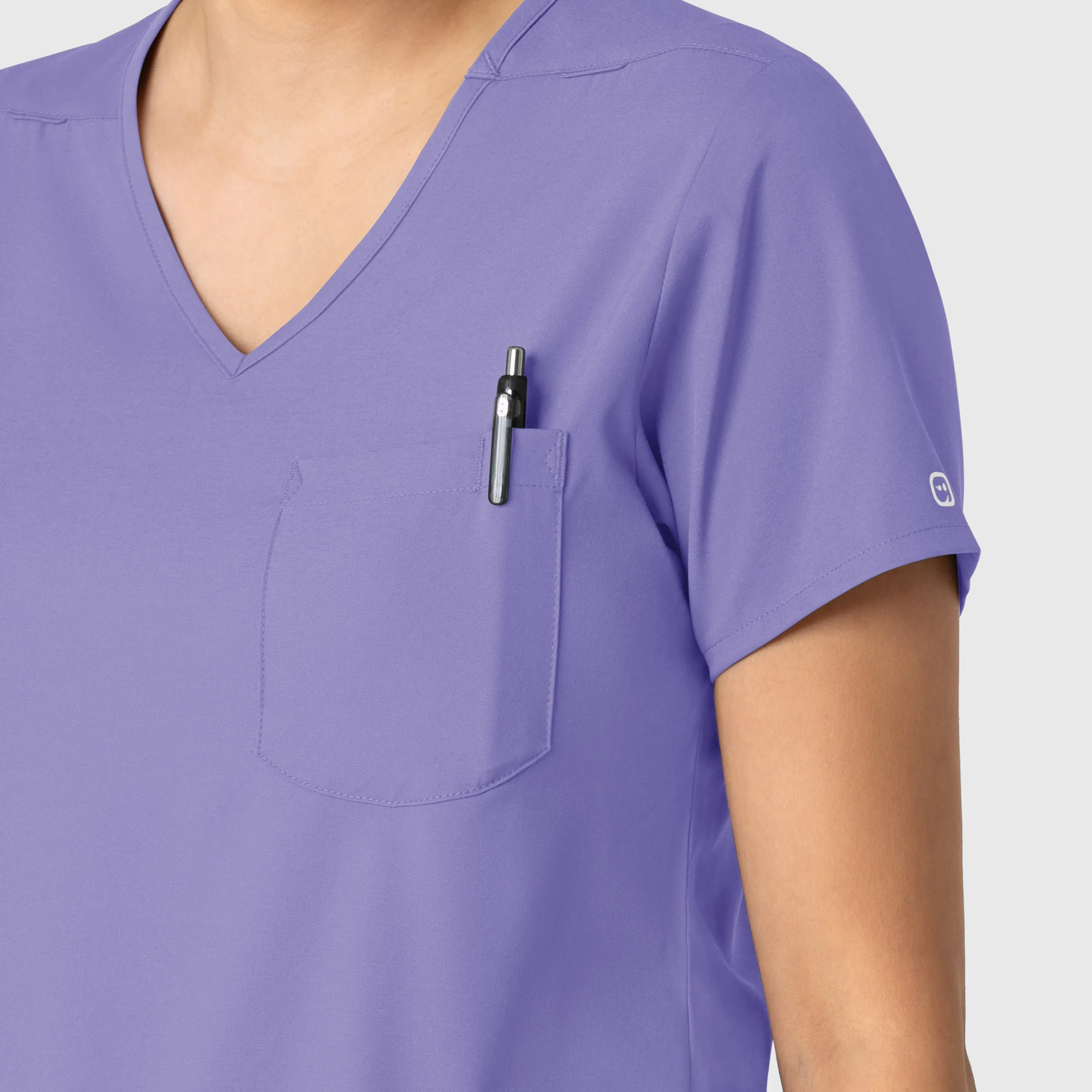 Boundless 6151 Tuck-In Scrub Top Iris Purple