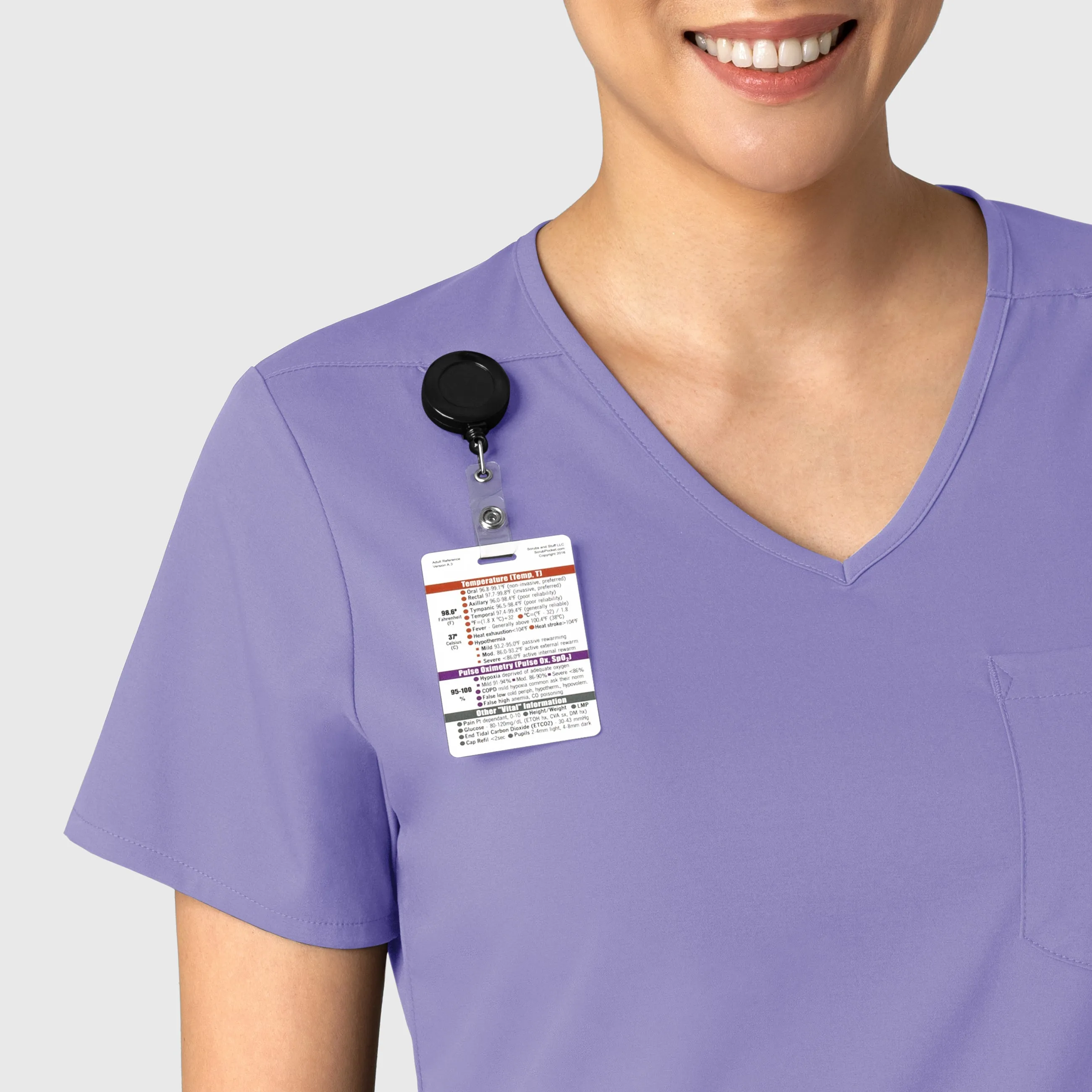 Boundless 6151 Tuck-In Scrub Top Iris Purple