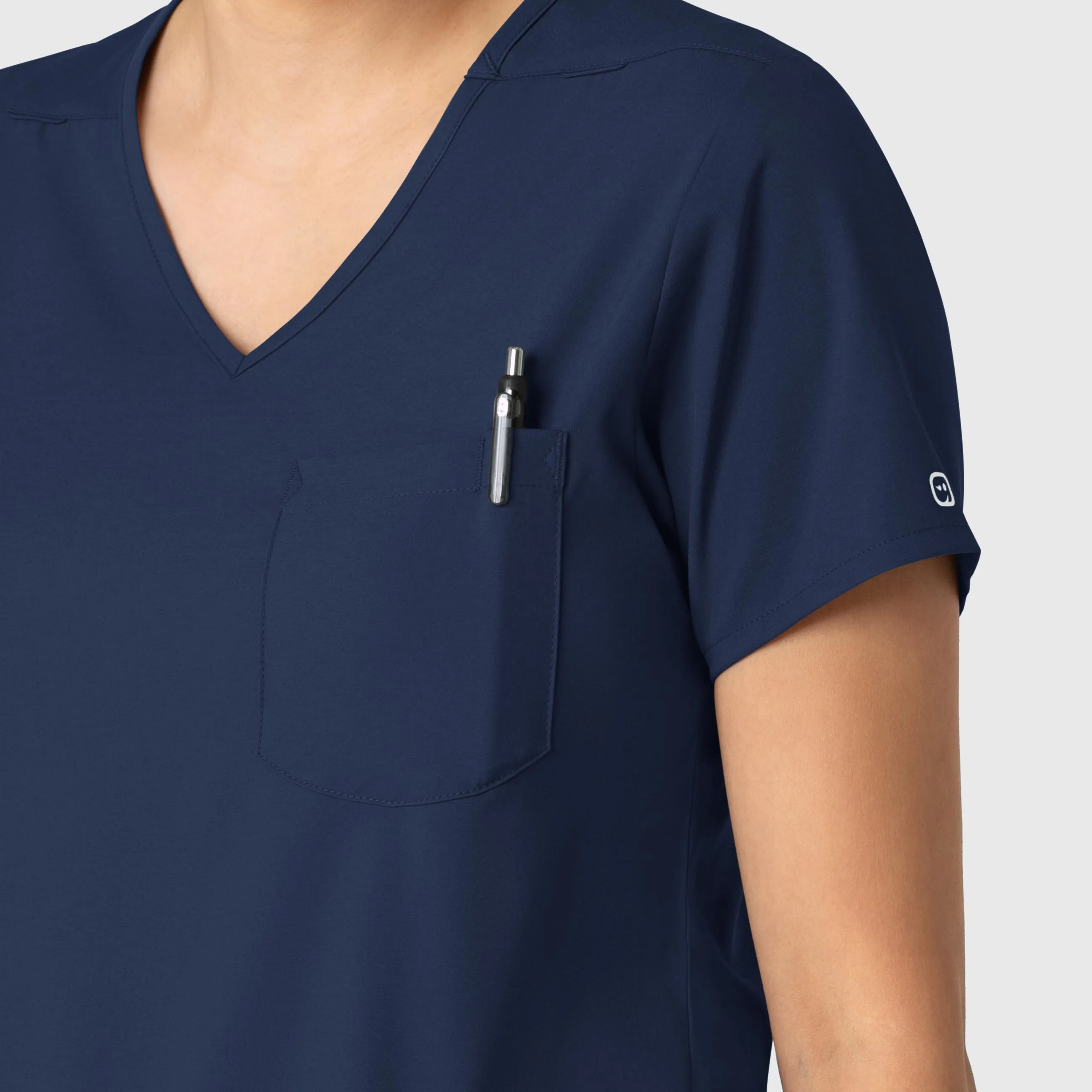 Boundless 6151 Tuck-In Scrub Top Navy