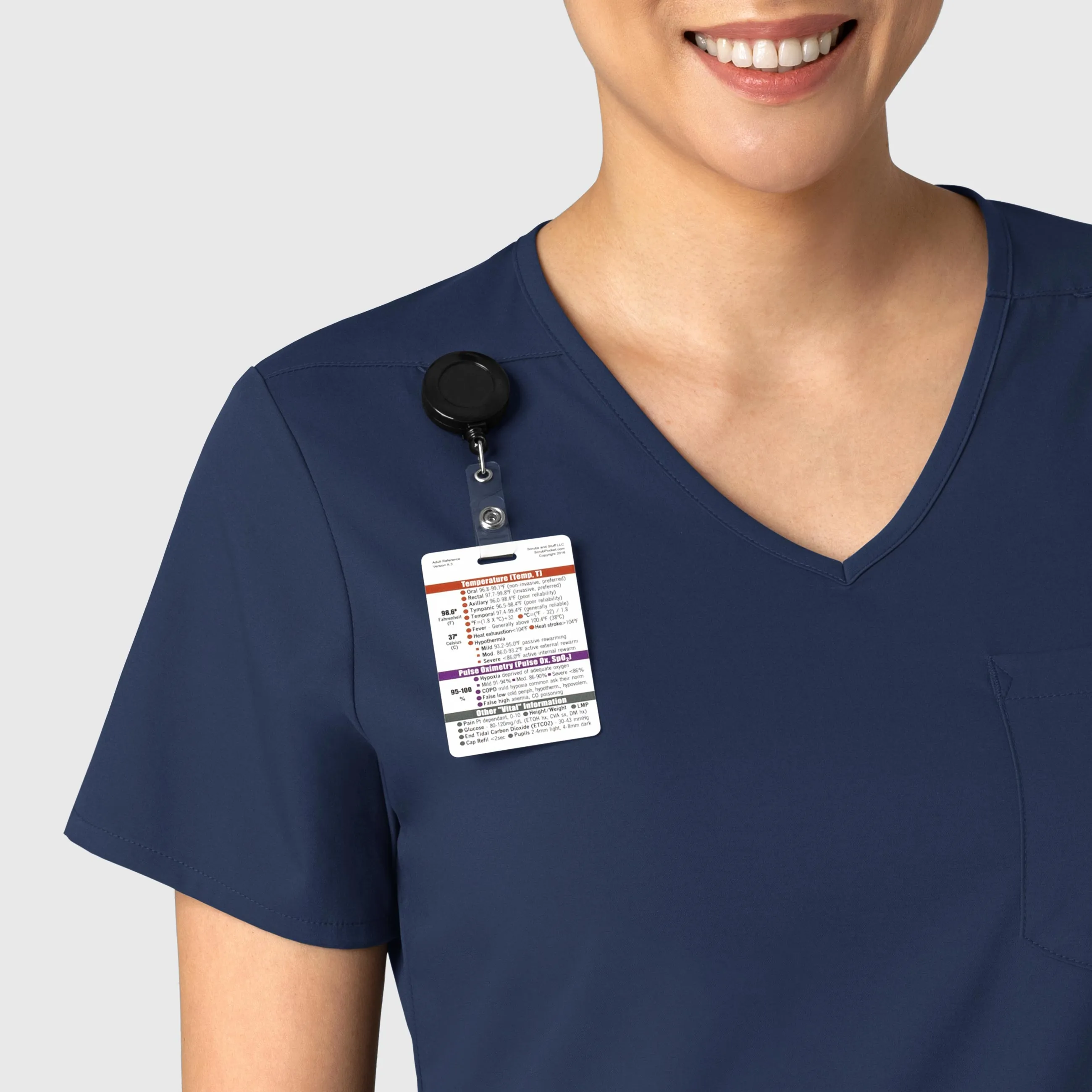 Boundless 6151 Tuck-In Scrub Top Navy