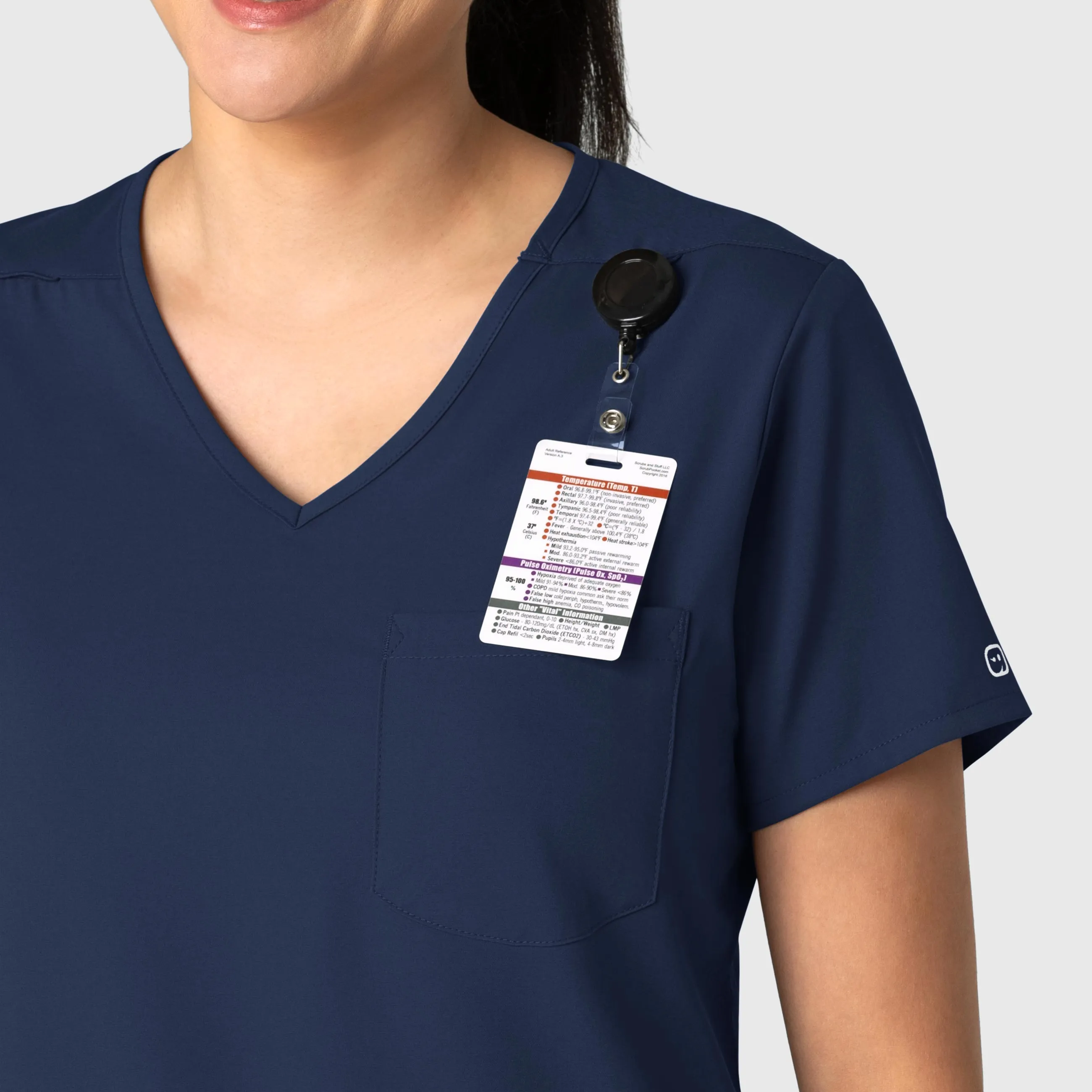 Boundless 6151 Tuck-In Scrub Top Navy