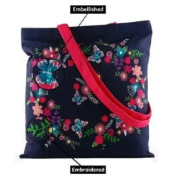 Butterfly Bloom Canvas Tote Bag