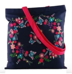 Butterfly Bloom Canvas Tote Bag