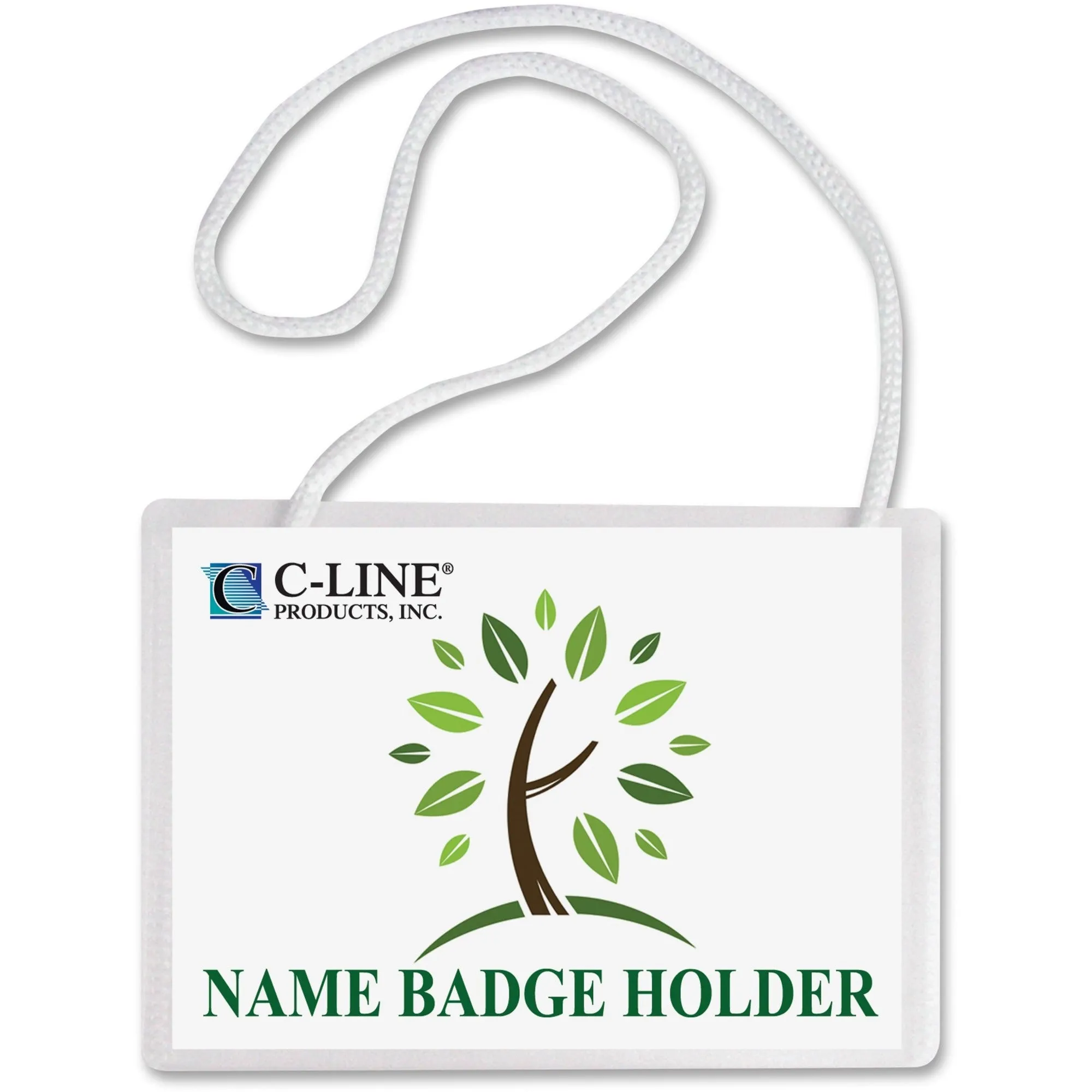 C-Line Biodegradable Hanging Style Name Badge Holder Kit