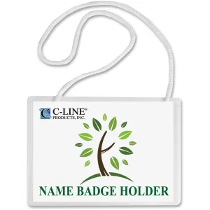 C-Line Biodegradable Hanging Style Name Badge Holder Kit