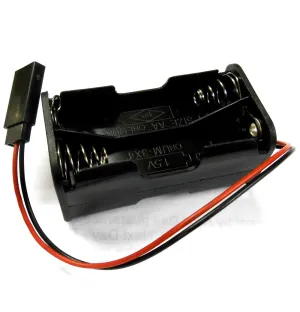 C1202-11 RC Battery Holder Case Box Pack 4 x AA Futaba Female 3 Pin Black