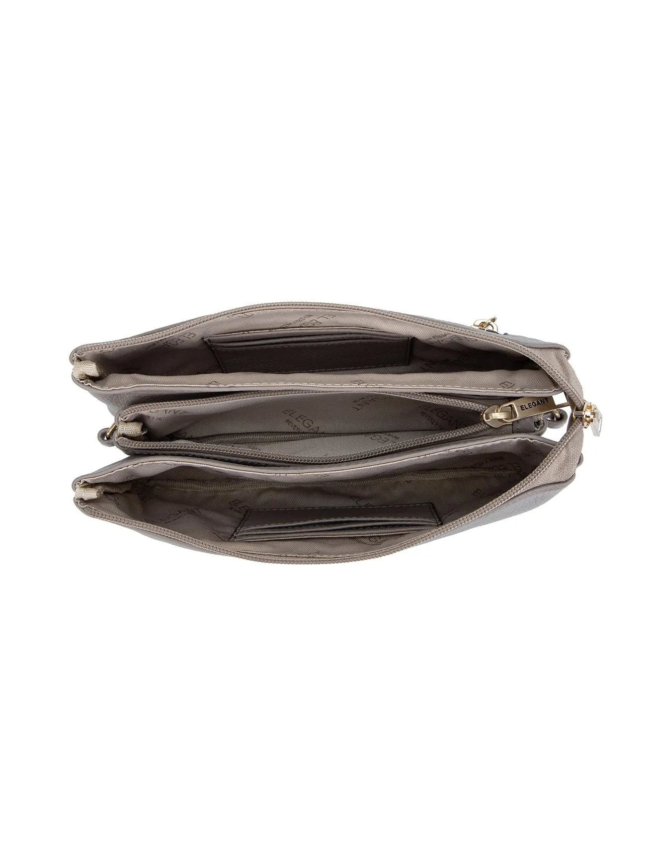 CANDICE LEATHER WALLET WITH SHOULDER STRAP- E1-0809-MOCHA- SALE