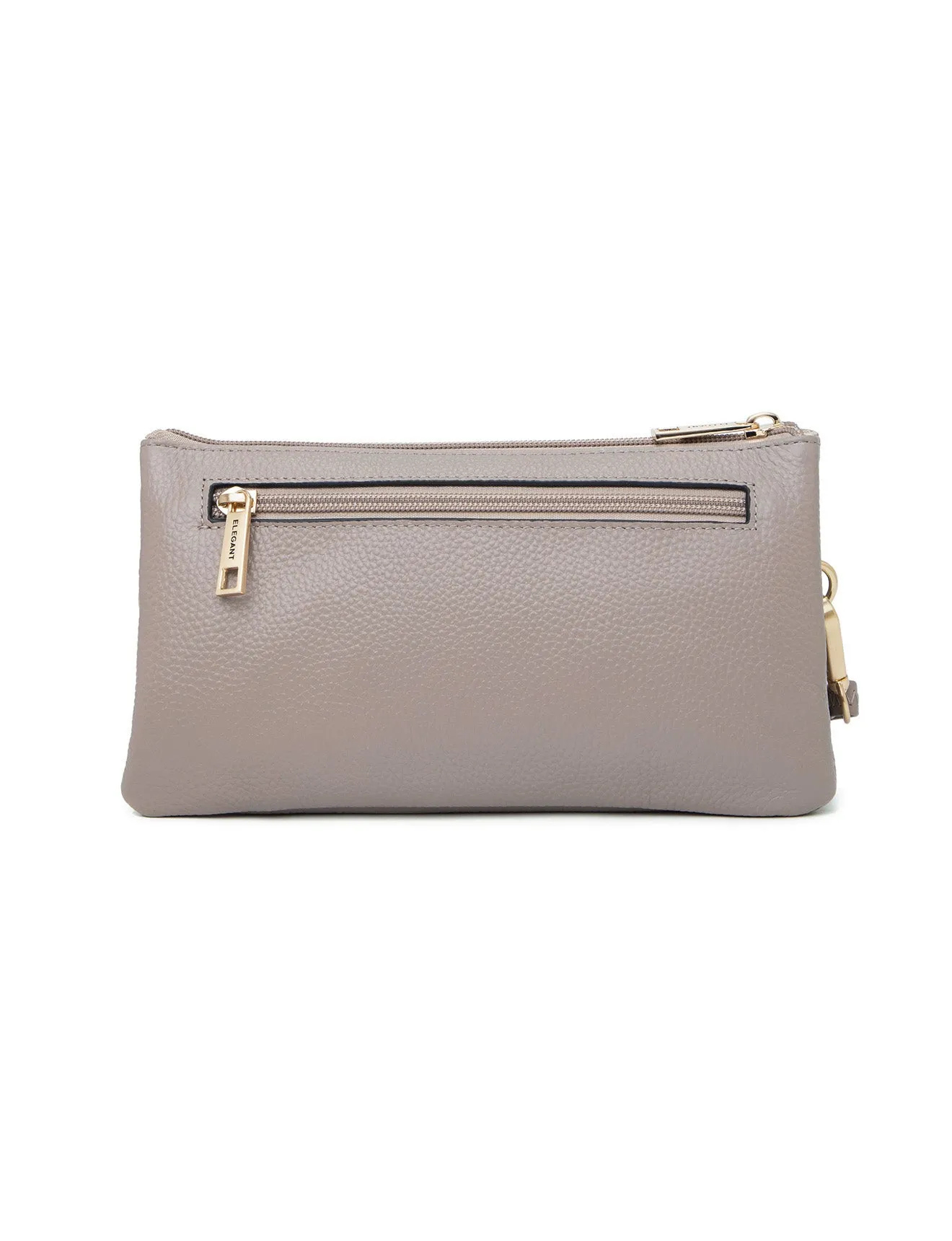CANDICE LEATHER WALLET WITH SHOULDER STRAP- E1-0809-MOCHA- SALE