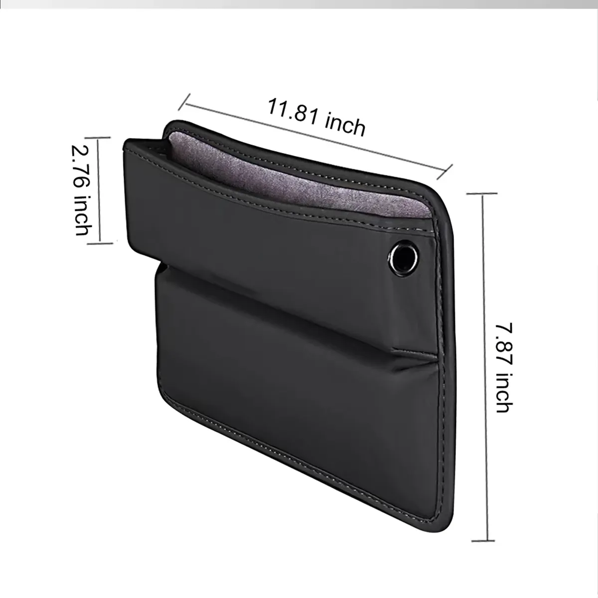 Car Seat Gap Filler Organizer, Custom-Fit For Car, Multifunctional PU Leather Console Side Pocket Organizer for Cellphones, Cards, Wallets, Keys WAJE226