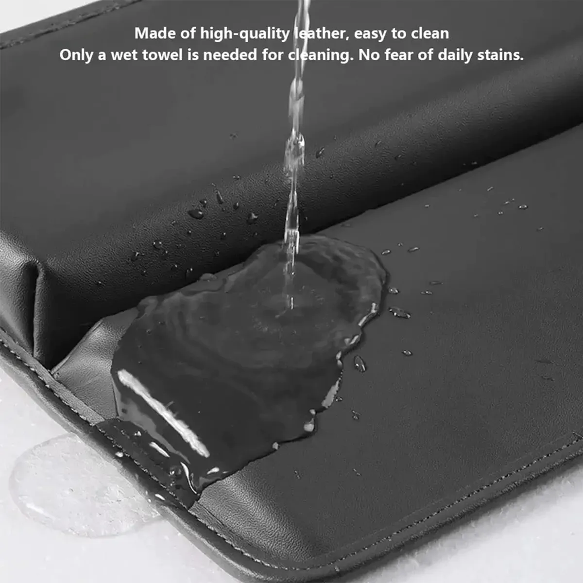 Car Seat Gap Filler Organizer, Custom-Fit For Car, Multifunctional PU Leather Console Side Pocket Organizer for Cellphones, Cards, Wallets, Keys WAJE226