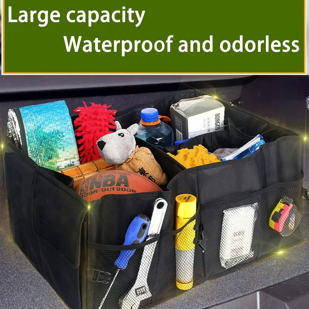 Car Trunk Organizer, Custom-Fit For Car, Foldable Car Trunk Storage Box, Storage Bag, Waterproof, Dust-proof, Stain-Resistant, Car Accessories WATY229