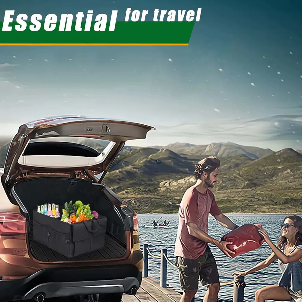 Car Trunk Organizer, Custom-Fit For Car, Foldable Car Trunk Storage Box, Storage Bag, Waterproof, Dust-proof, Stain-Resistant, Car Accessories WATY229