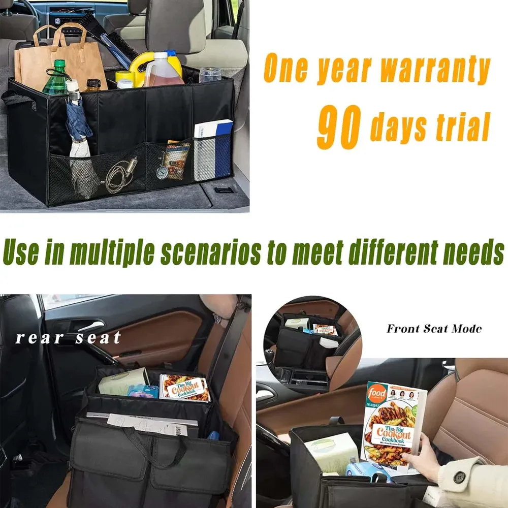 Car Trunk Organizer, Custom-Fit For Car, Foldable Car Trunk Storage Box, Storage Bag, Waterproof, Dust-proof, Stain-Resistant, Car Accessories WATY229