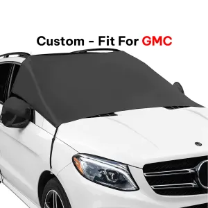 Car Windshield Snow Cover, Custom-Fit For Car, Large Windshield Cover for Ice and Snow Frost with Removable Mirror Cover Protector, Wiper Front Window Protects Windproof UV Sunshade Cover WAWQ235