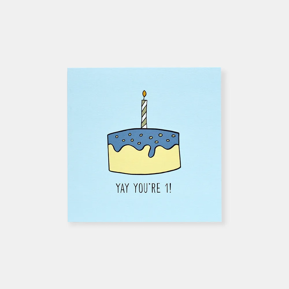 CARD BIRTHDAY -AGE 1 BLUE