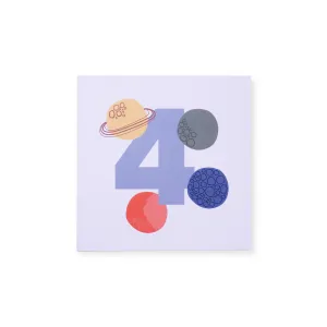 CARD BIRTHDAY - SPACE AGE 4