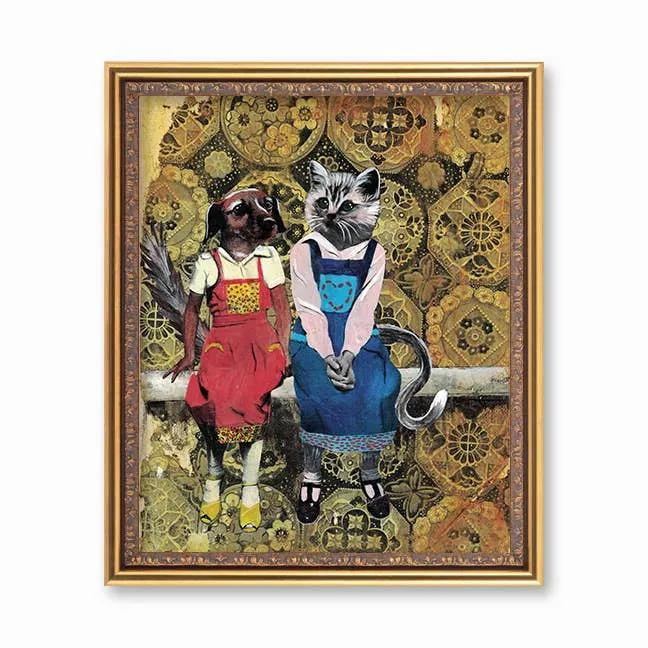 Cat & Dog Friends Print