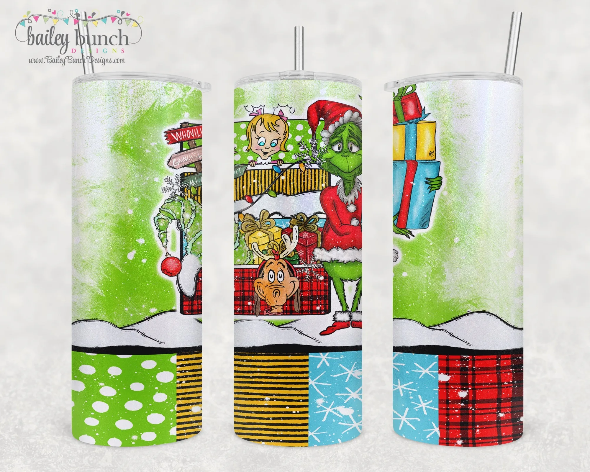 Christmas Grinch Shimmer Glitter Tumbler TUMBGR0520