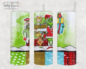 Christmas Grinch Shimmer Glitter Tumbler TUMBGR0520