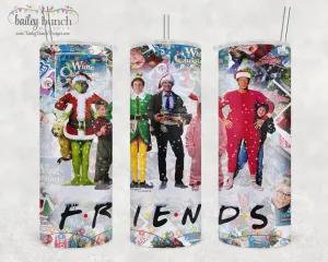 Christmas Movies Shimmer Glitter FRIENDS Tumbler TUMBLEMOVIEFRIENDS0520