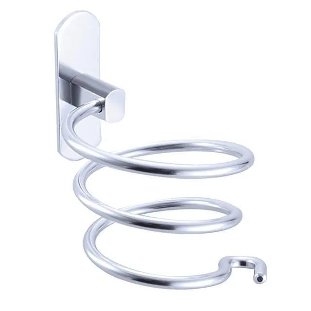 Chrome Finish Wall Mounted Hair Dryer Holder
