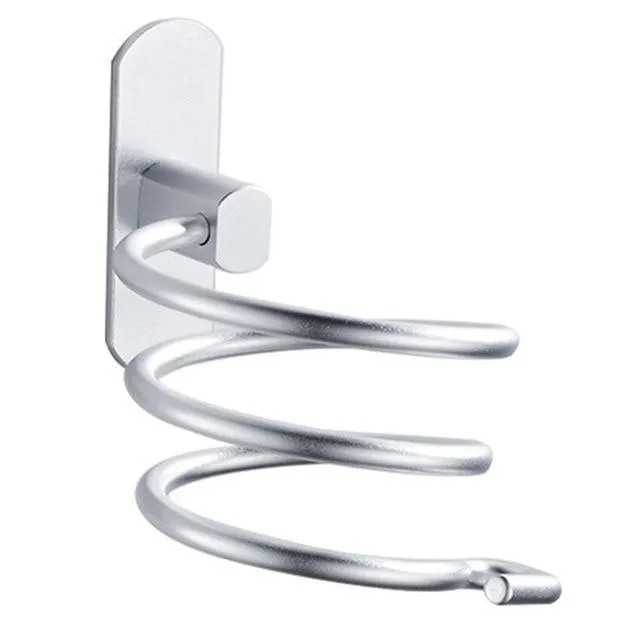 Chrome Finish Wall Mounted Hair Dryer Holder