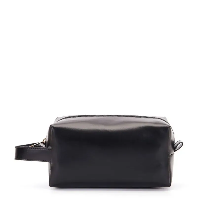 Classic Leather Zip Cosmetic Case