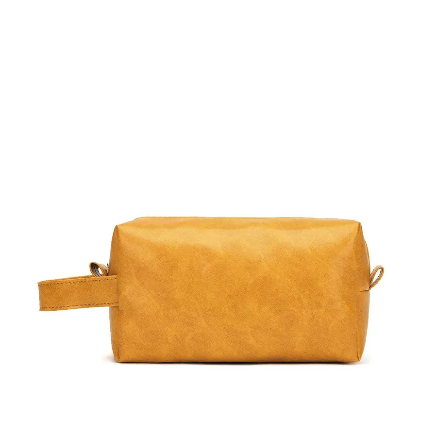 Classic Leather Zip Cosmetic Case