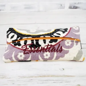 CLEARANCE Aubergine Medallian Quilted Pouch