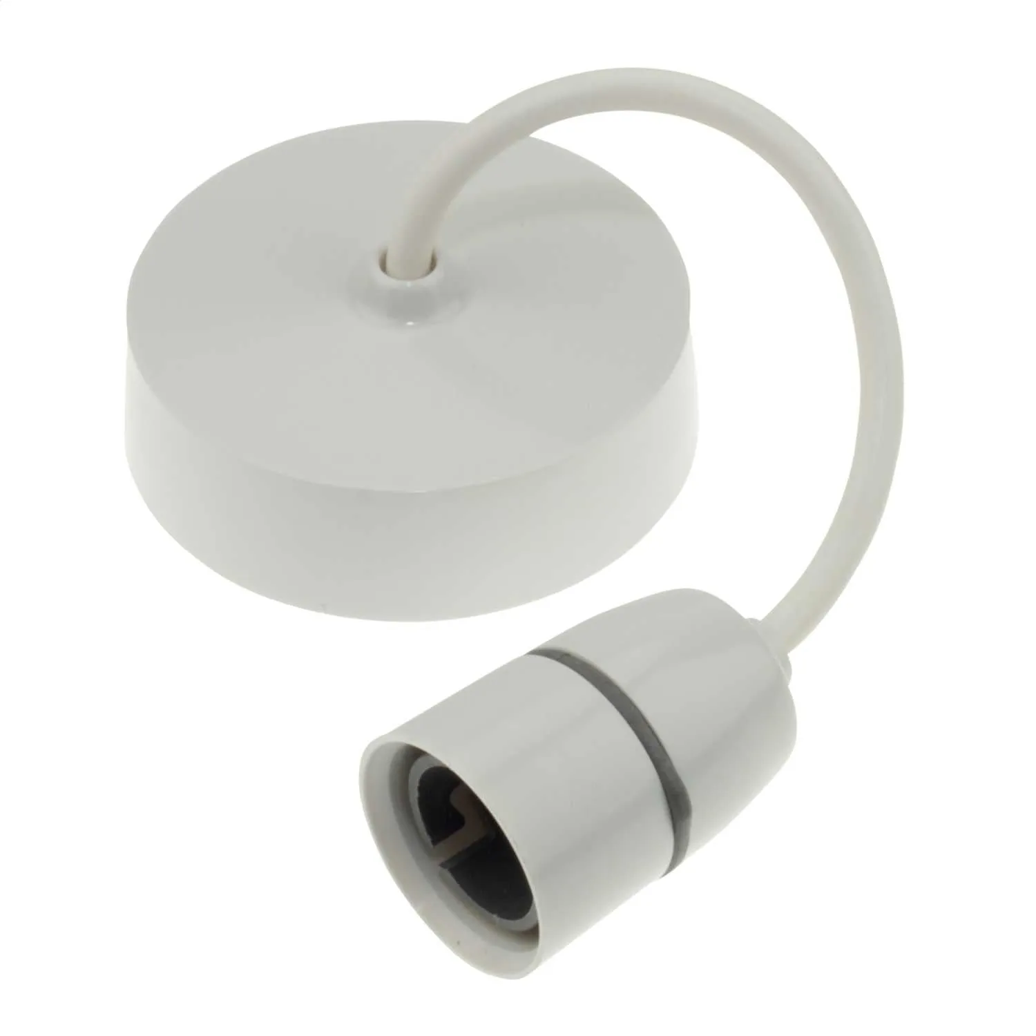 Click Mode Essentials 6 Inch 150mm T2, BC (B22) Bayonet Cap Ceiling Pendant Set With Lampholder