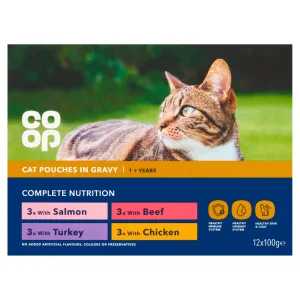 Co-Op Variety Cat Pouches 12 x100g
