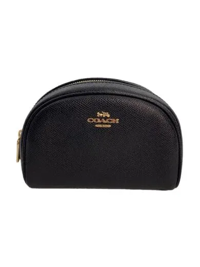 COACH CROSSGRAIN LEATHER DOME COSMETIC POUCH