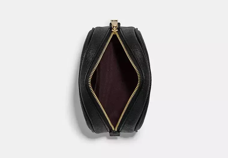 COACH CROSSGRAIN LEATHER DOME COSMETIC POUCH