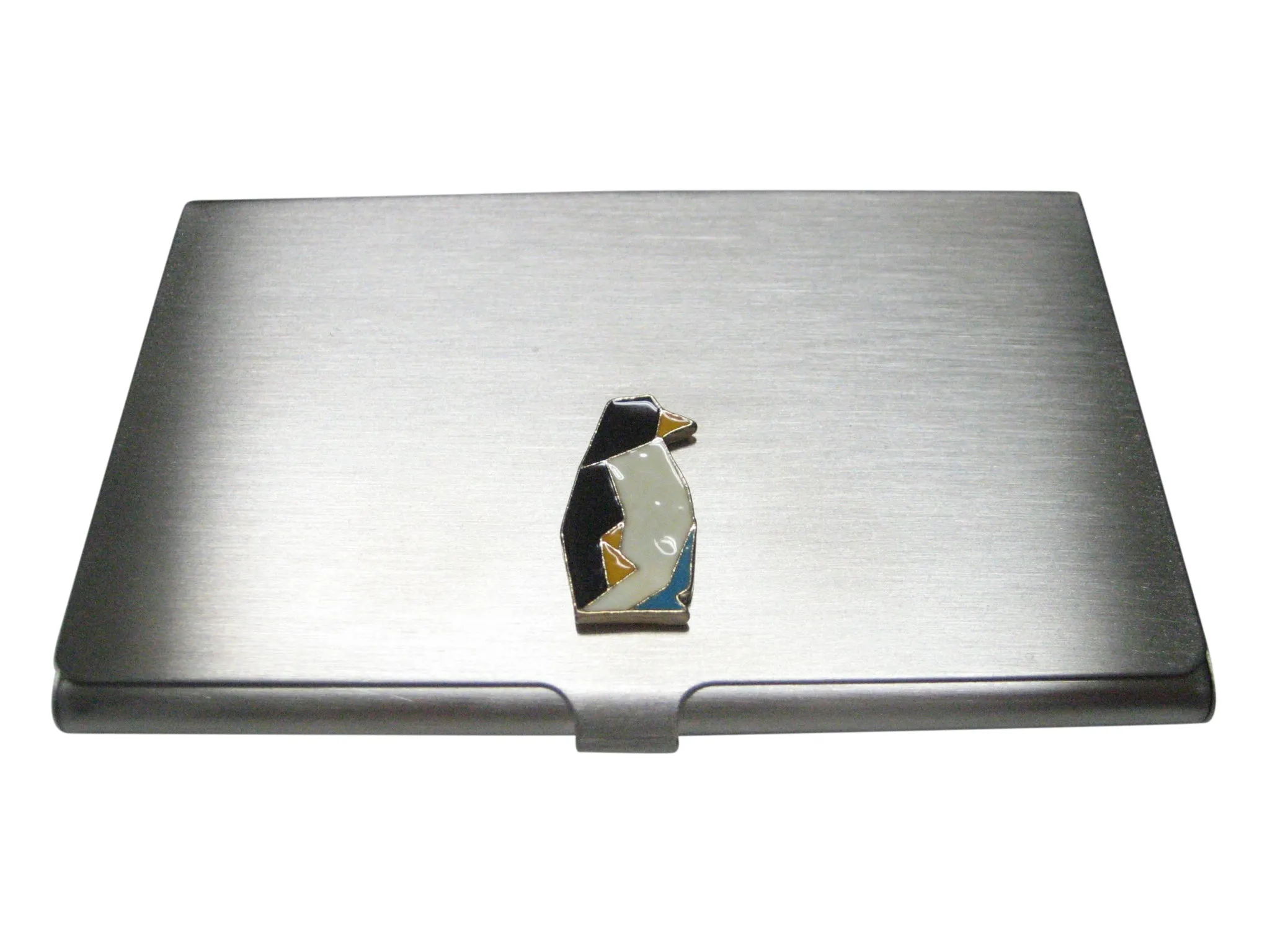 Colorful Origami Penguin Bird Business Card Holder