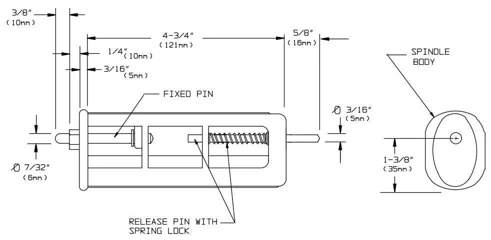 Commercial Theft Resistant Spindle ASI R-002